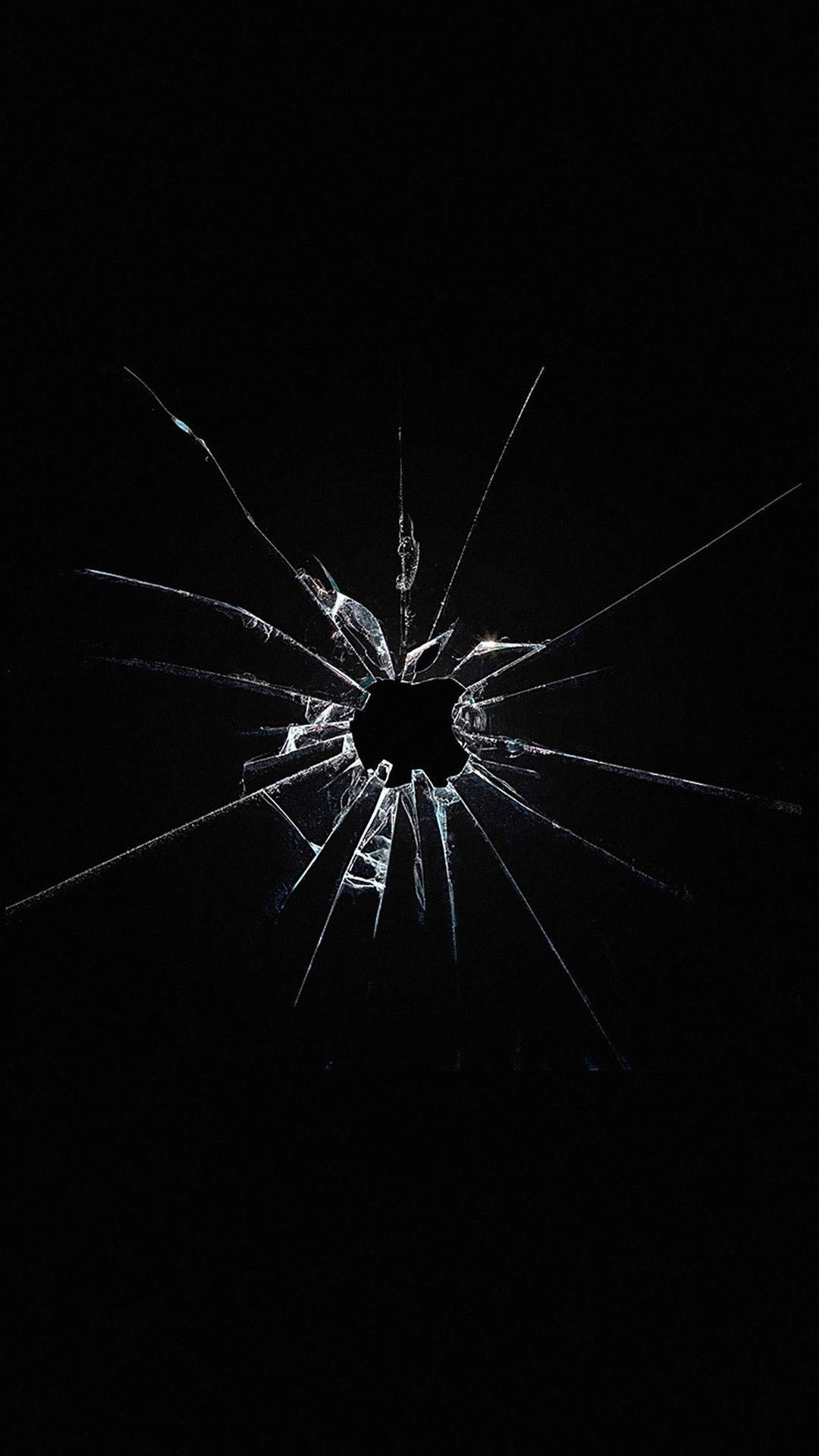 Dark Android Broken Glass Wallpaper