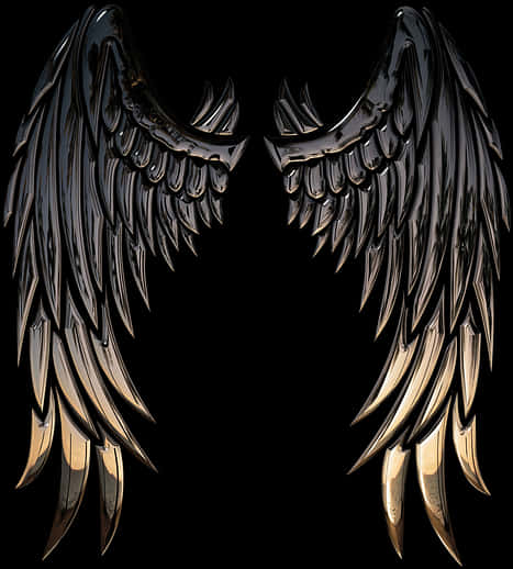 Dark Angel Wings Artwork PNG