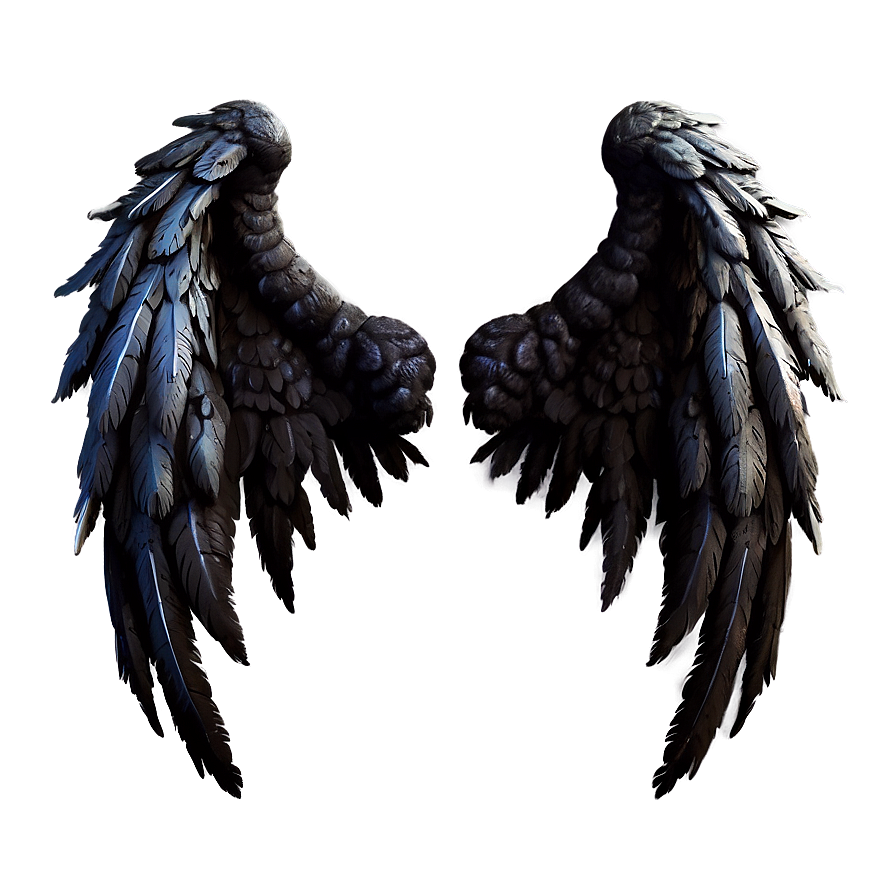 Dark Angel Wings Illustration Png 05042024 PNG