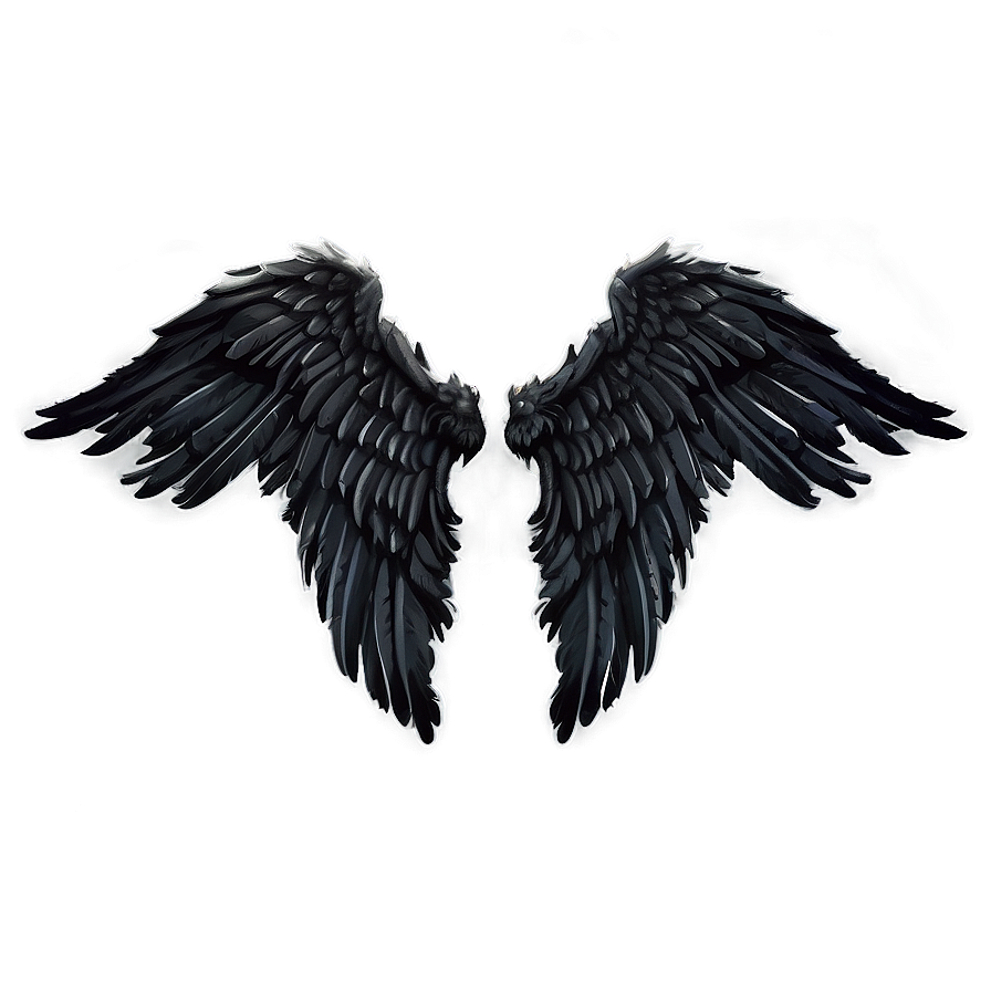 Dark Angel Wings Illustration Png Qft PNG