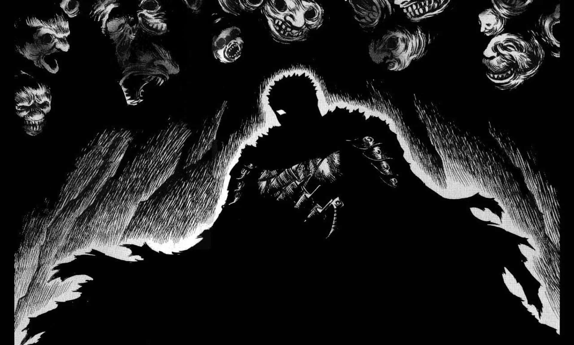 En mørk animekunstillustration Wallpaper