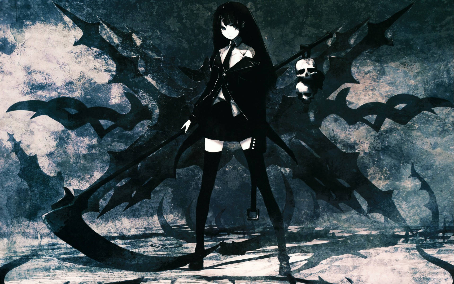 anime girl with scythe wallpaper