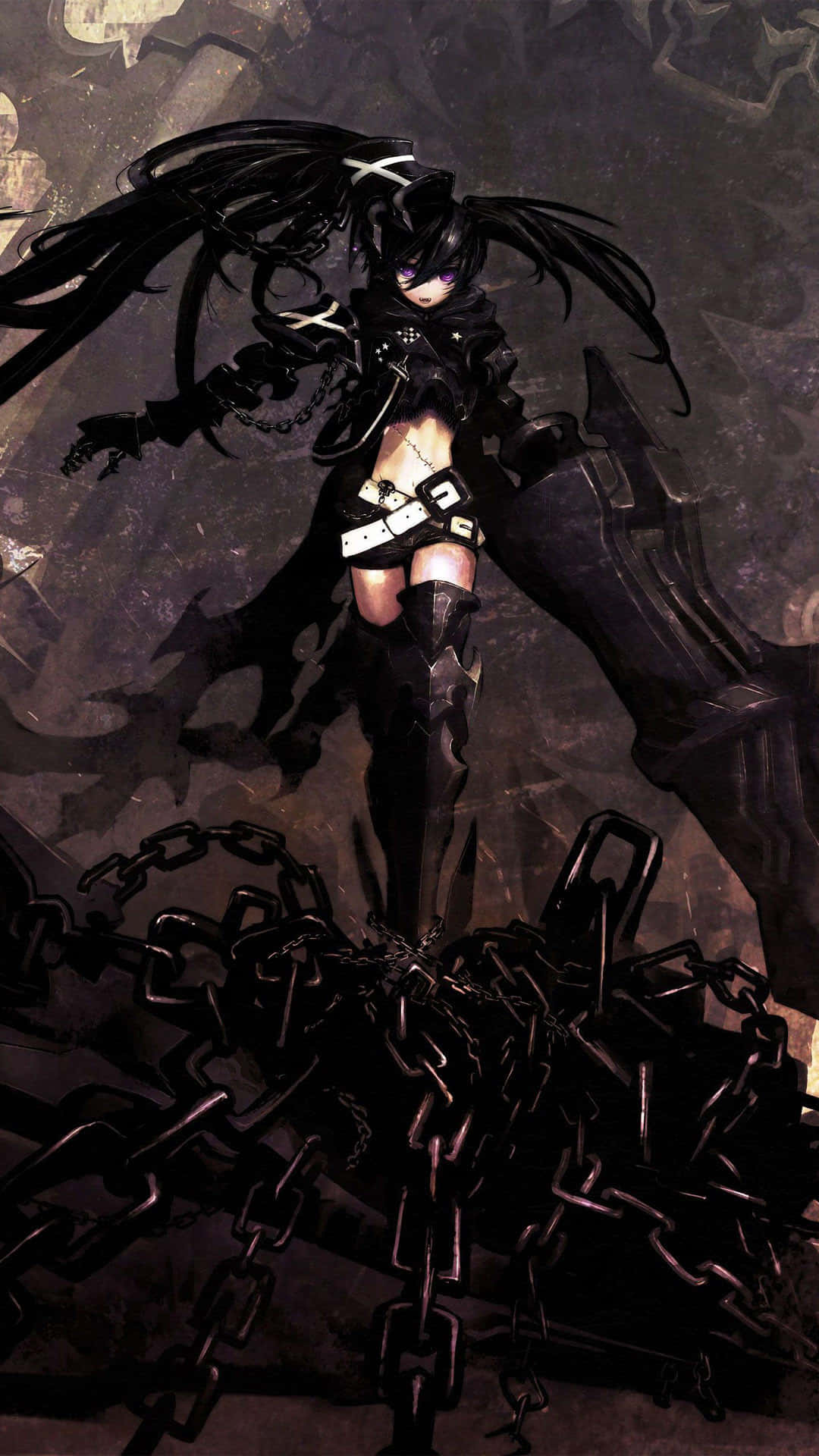 Enmysteriös Mörk Anime-tjej. Wallpaper