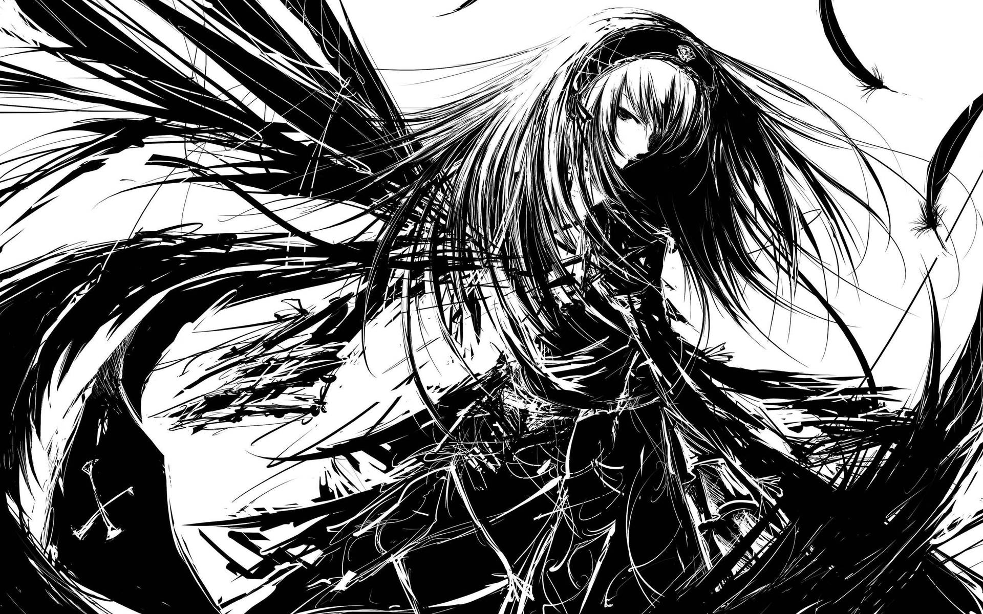Rozenmaiden Suigintou, De Anime Oscuro. Fondo de pantalla