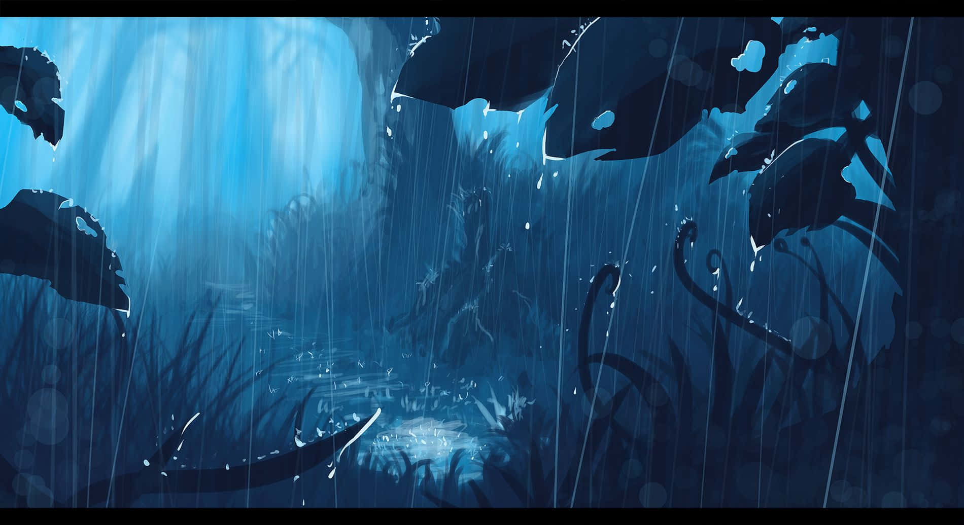 Udforsk det mørkt rige anime landskab Wallpaper