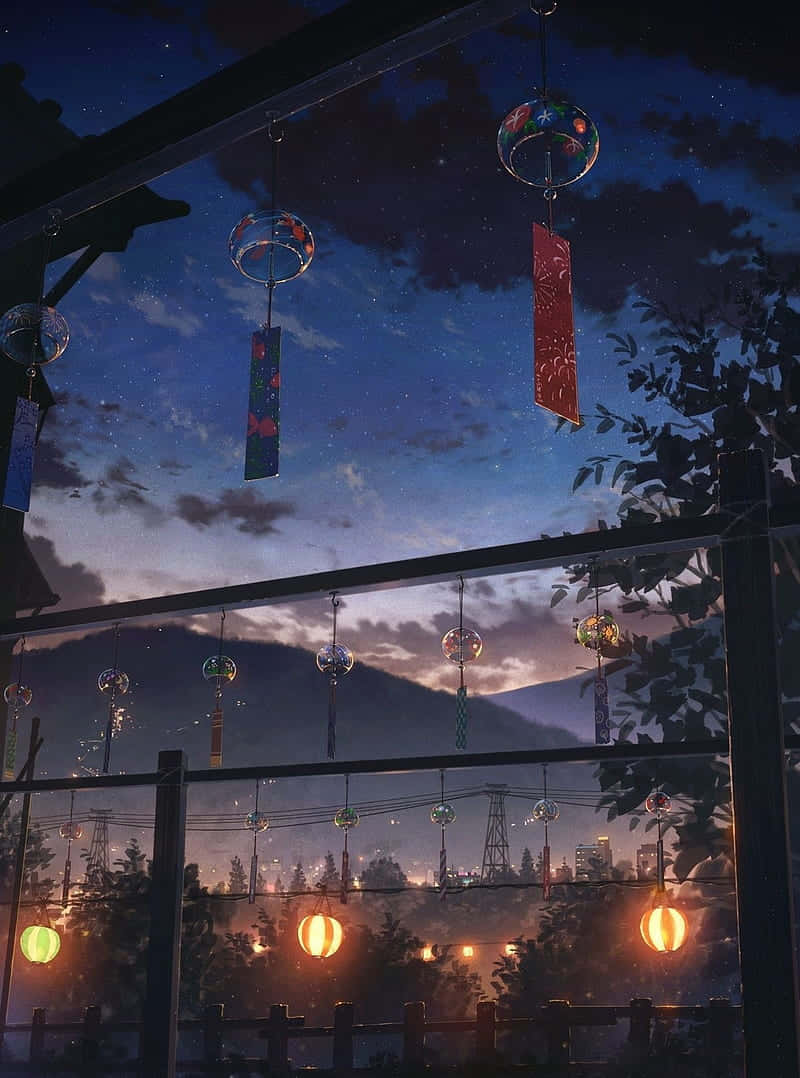 Unpaisaje De Anime Oscuro Para Todos Los Amantes De Lo Estético. Fondo de pantalla