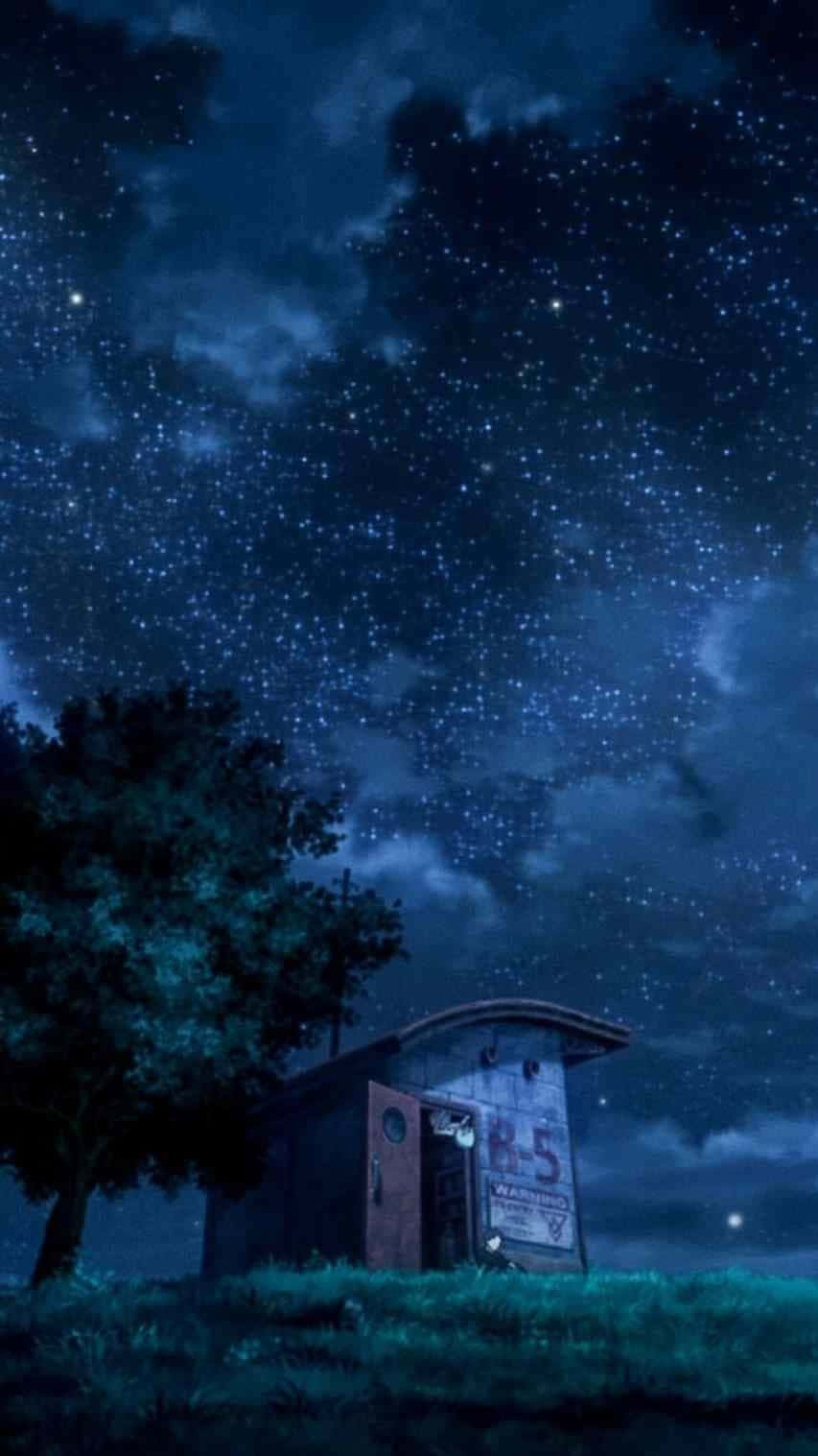 A Dark and Mysterious Anime Scenery Wallpaper