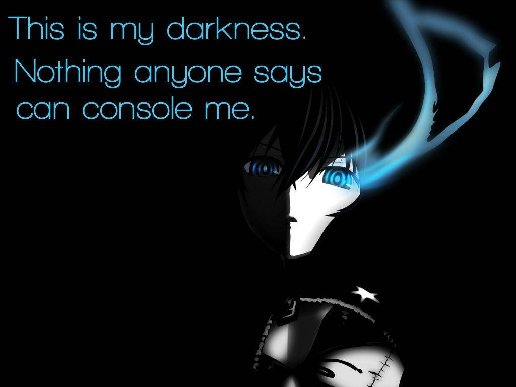 Dark Anime With Quotes Wallpaper
