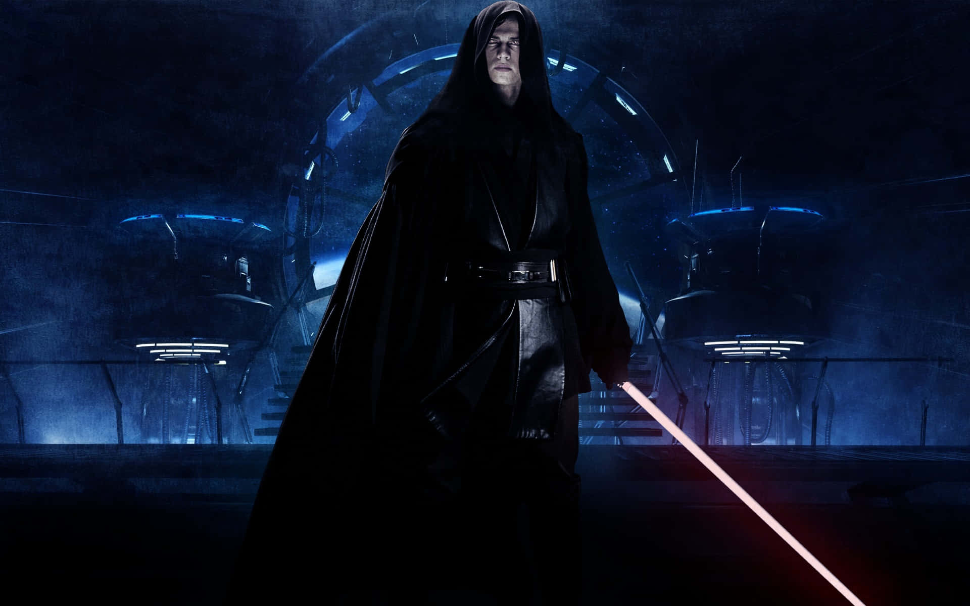 Dark_ Apprentice_with_ Lightsaber Wallpaper