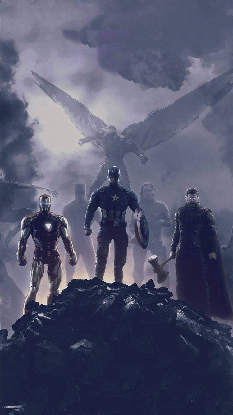 Dark Ash Avengers iPhone X Wallpaper