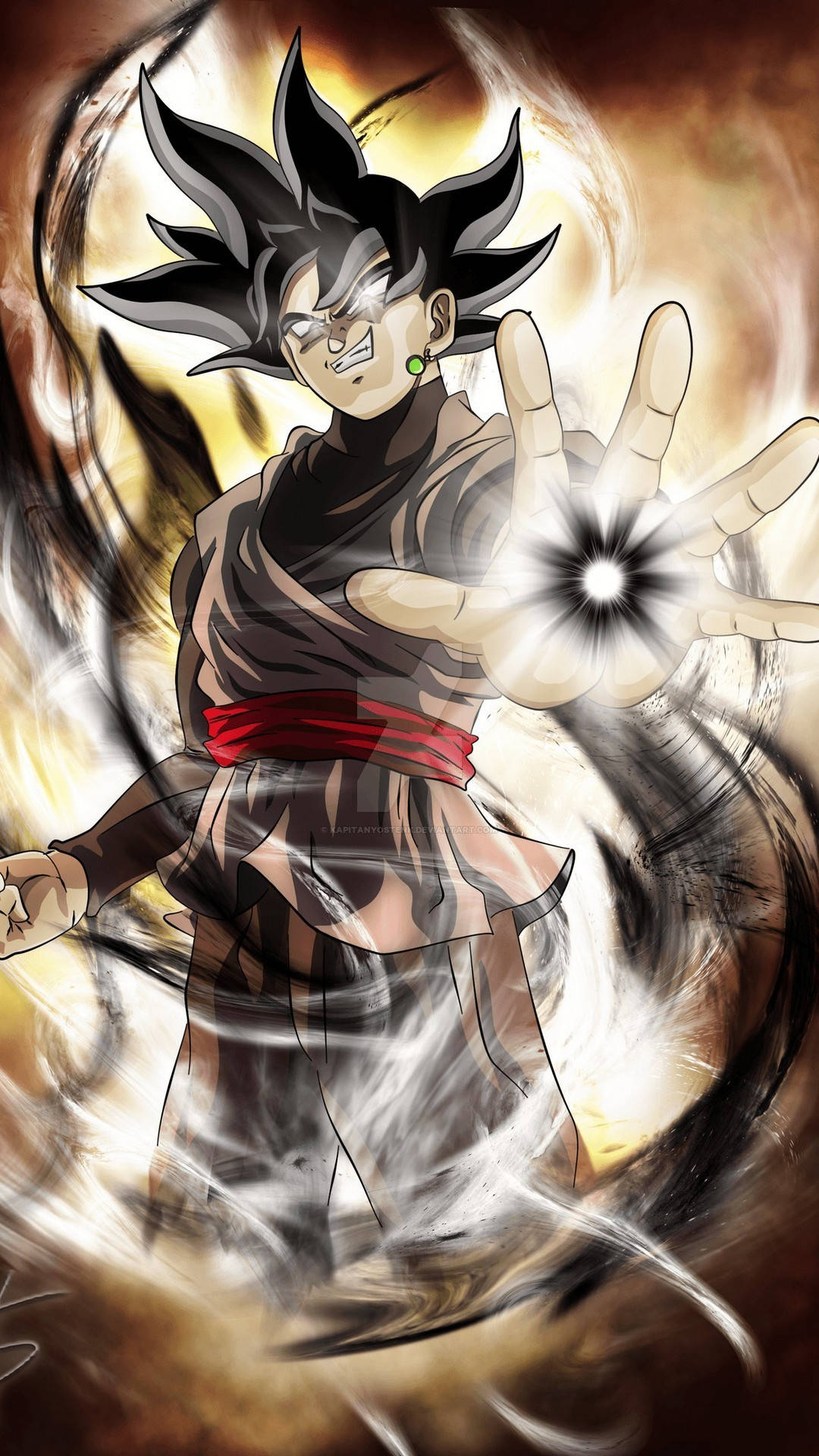 Bakgrundsbildför Mobiltelefoner: Black Gokus Mörka Aura. Wallpaper