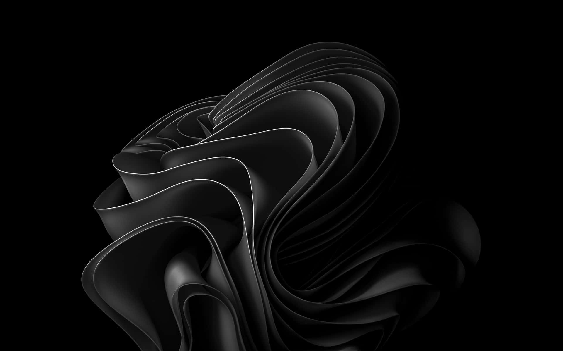 a black abstract design with a black background