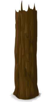 Dark Background Tree Trunk Illustration PNG