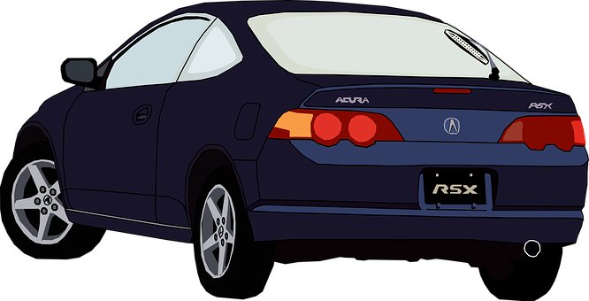 Dark Blue Acura R S X Illustration PNG