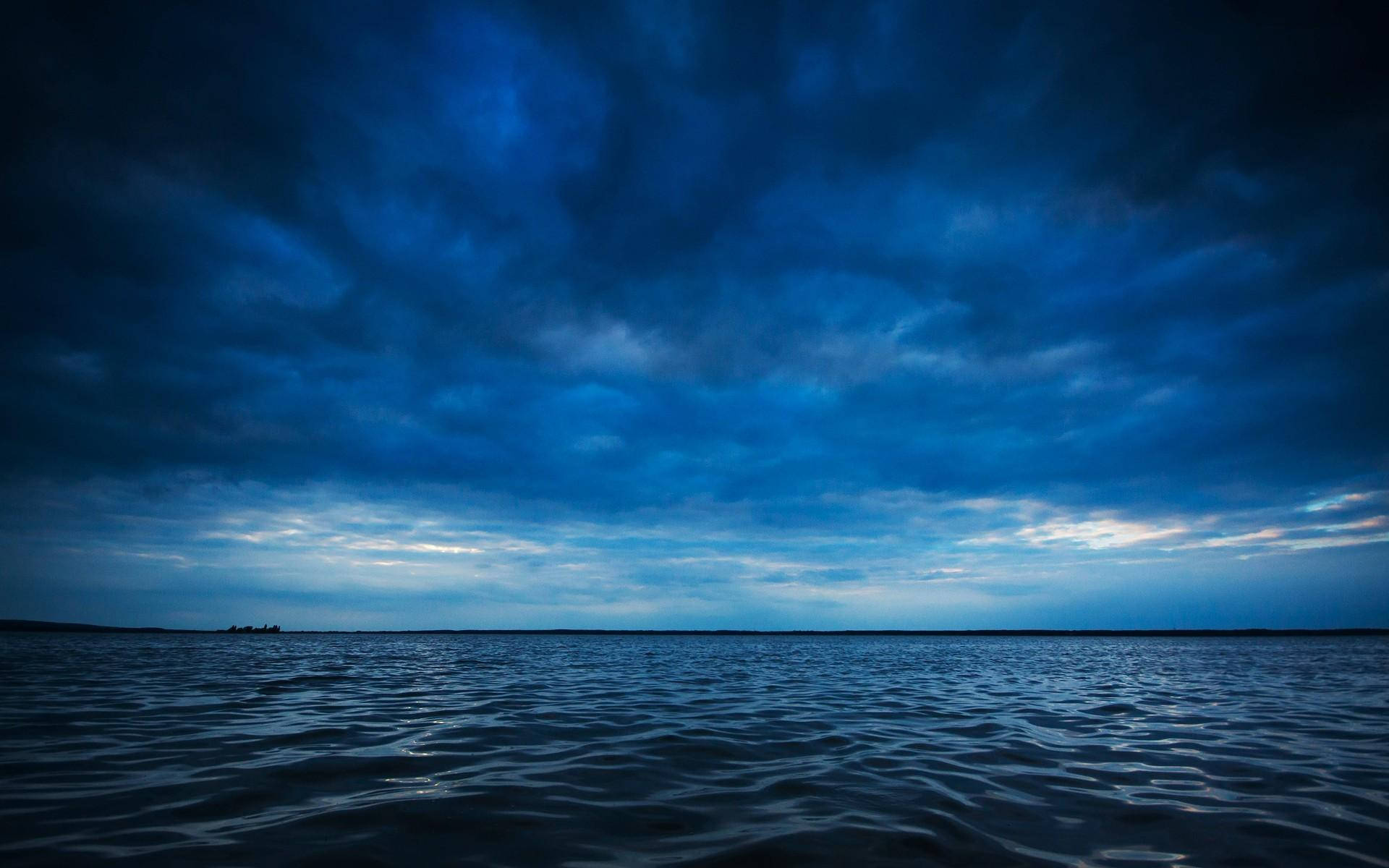 Dark Blue Aesthetic Calm Sea Picture