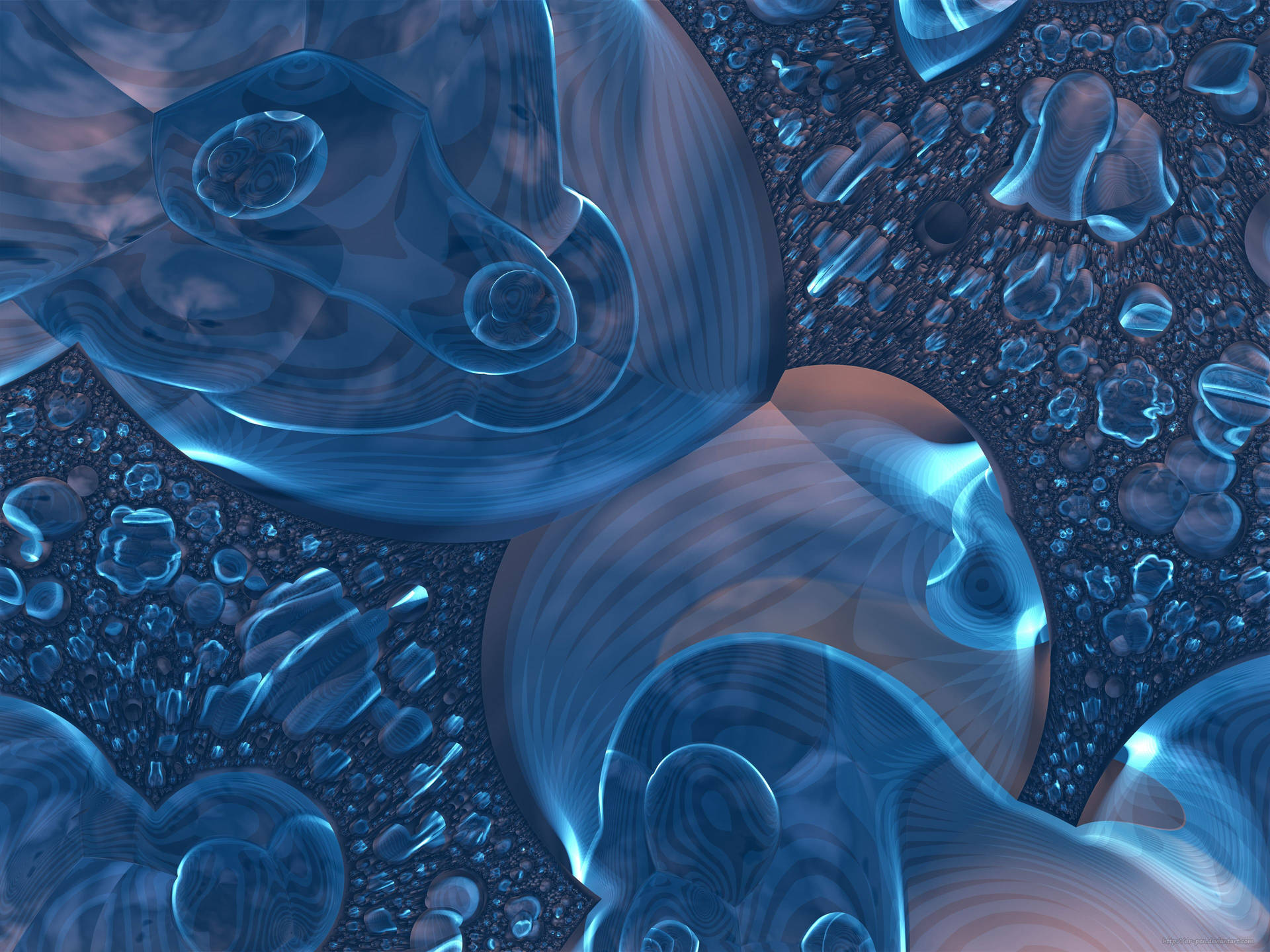 Dark Blue Aesthetic Crystalline Water Wallpaper