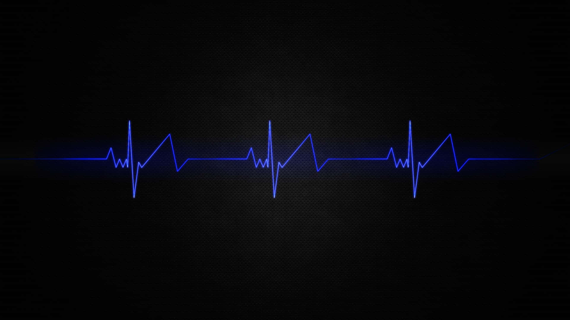 blue heartbeats on a black background