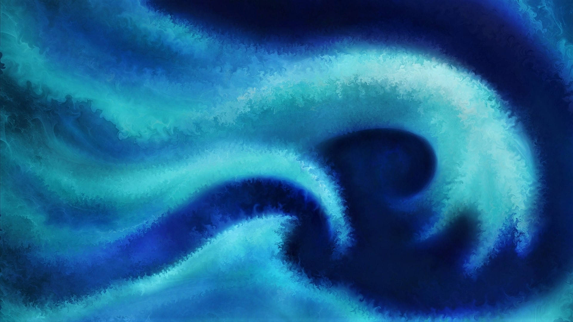 Mörkblåestetisk Tidalvågor Wallpaper