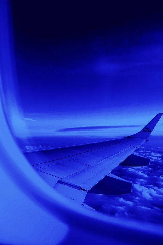 Dark Blue Aesthetic Tumblr Airplane Window Wallpaper