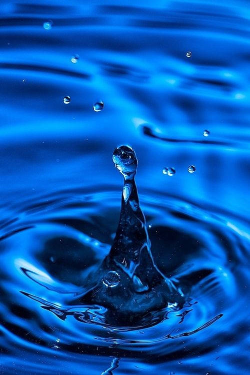 Dark Blue Aesthetic Tumblr Water Drops Wallpaper