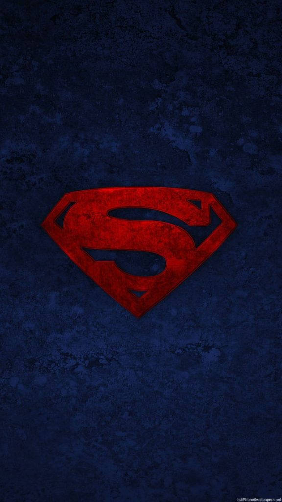 Fondode Pantalla De Superman En Azul Oscuro Y Rojo Para Iphone. Fondo de pantalla