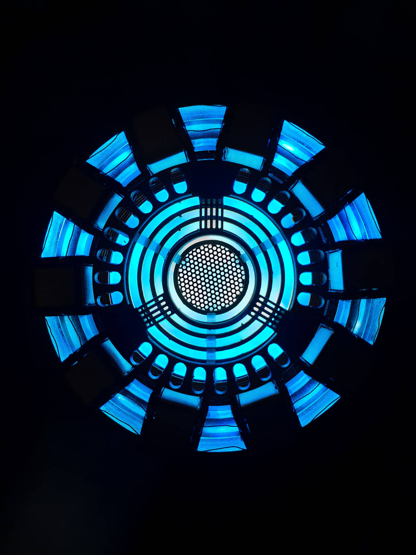 Marvel-Inspired Dark Blue arc Reactor Wallpaper