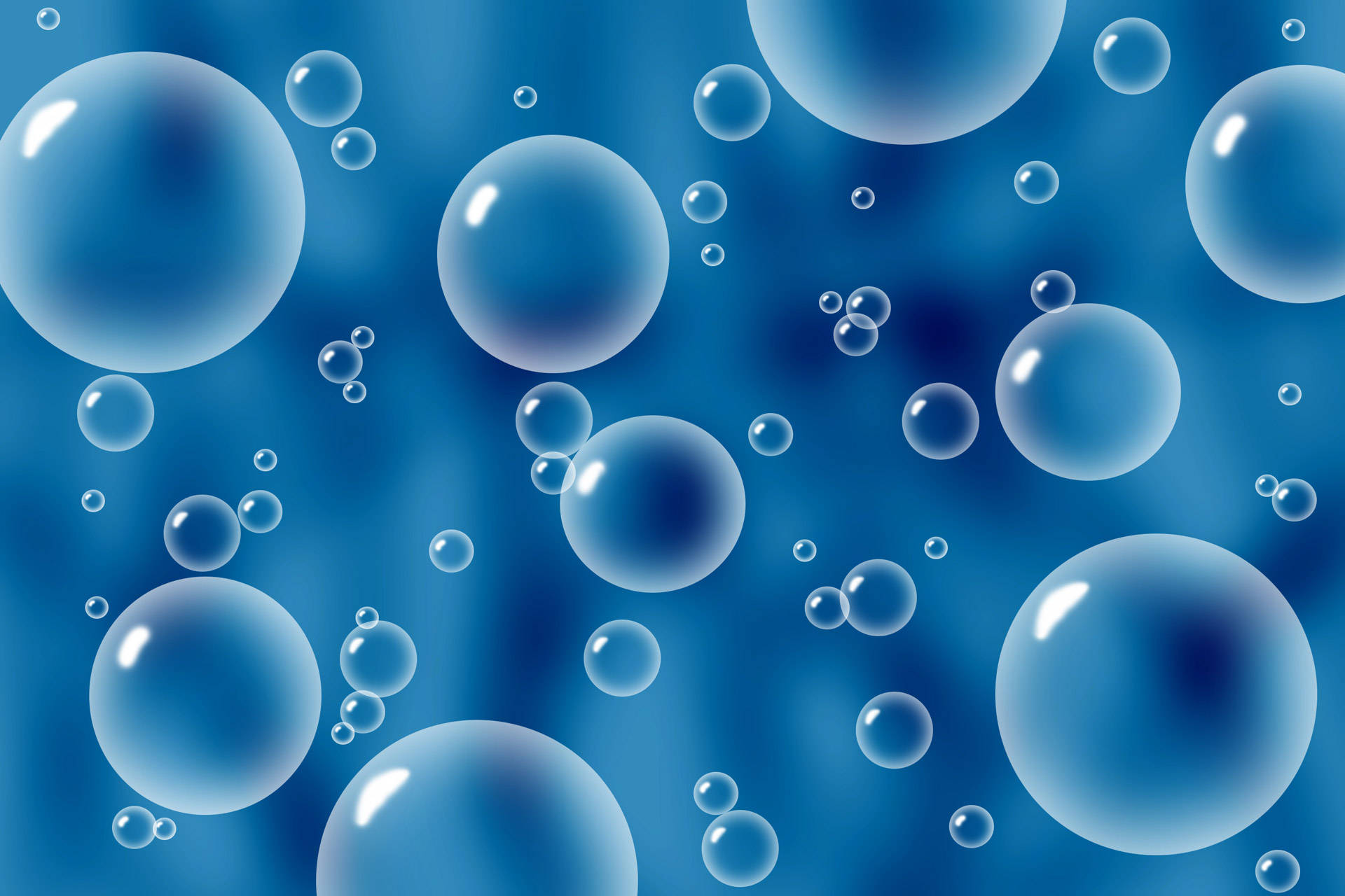 Dark Blue Background Water Bubbles Picture