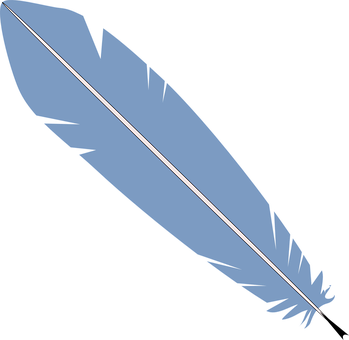 Dark Blue Bird Feather PNG