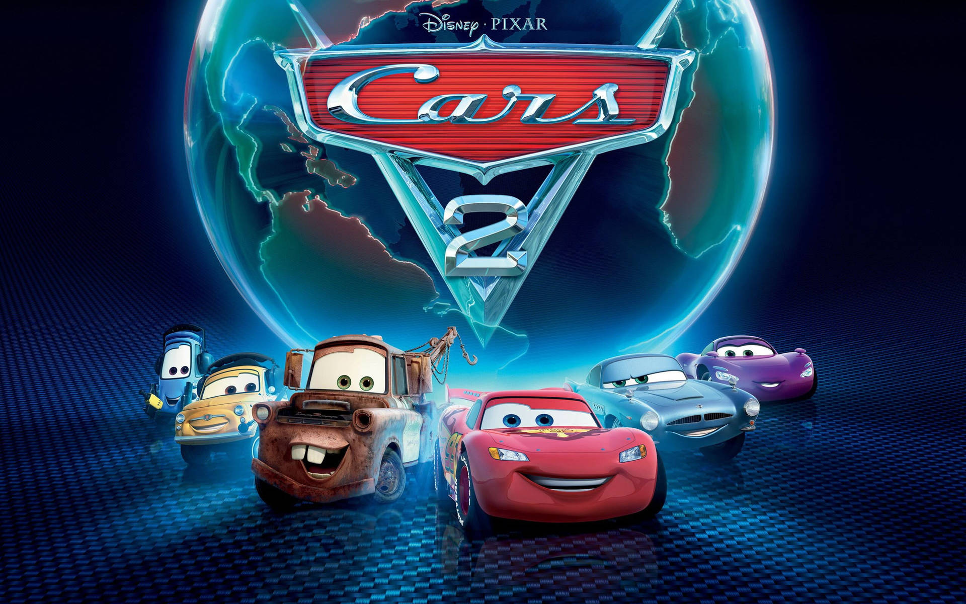 Dark Blue Cars 2 Poster Picture