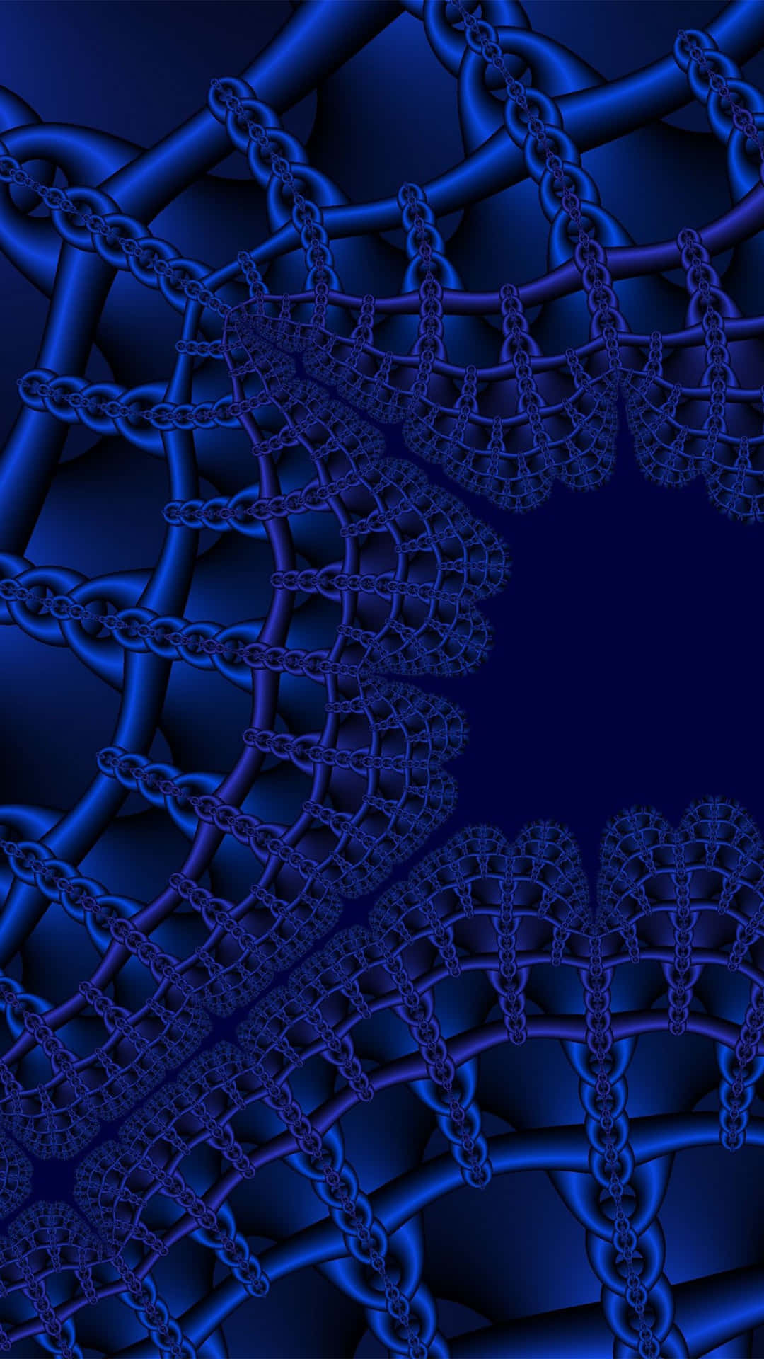Dark Blue Chains Abstract_ Art.jpg Wallpaper
