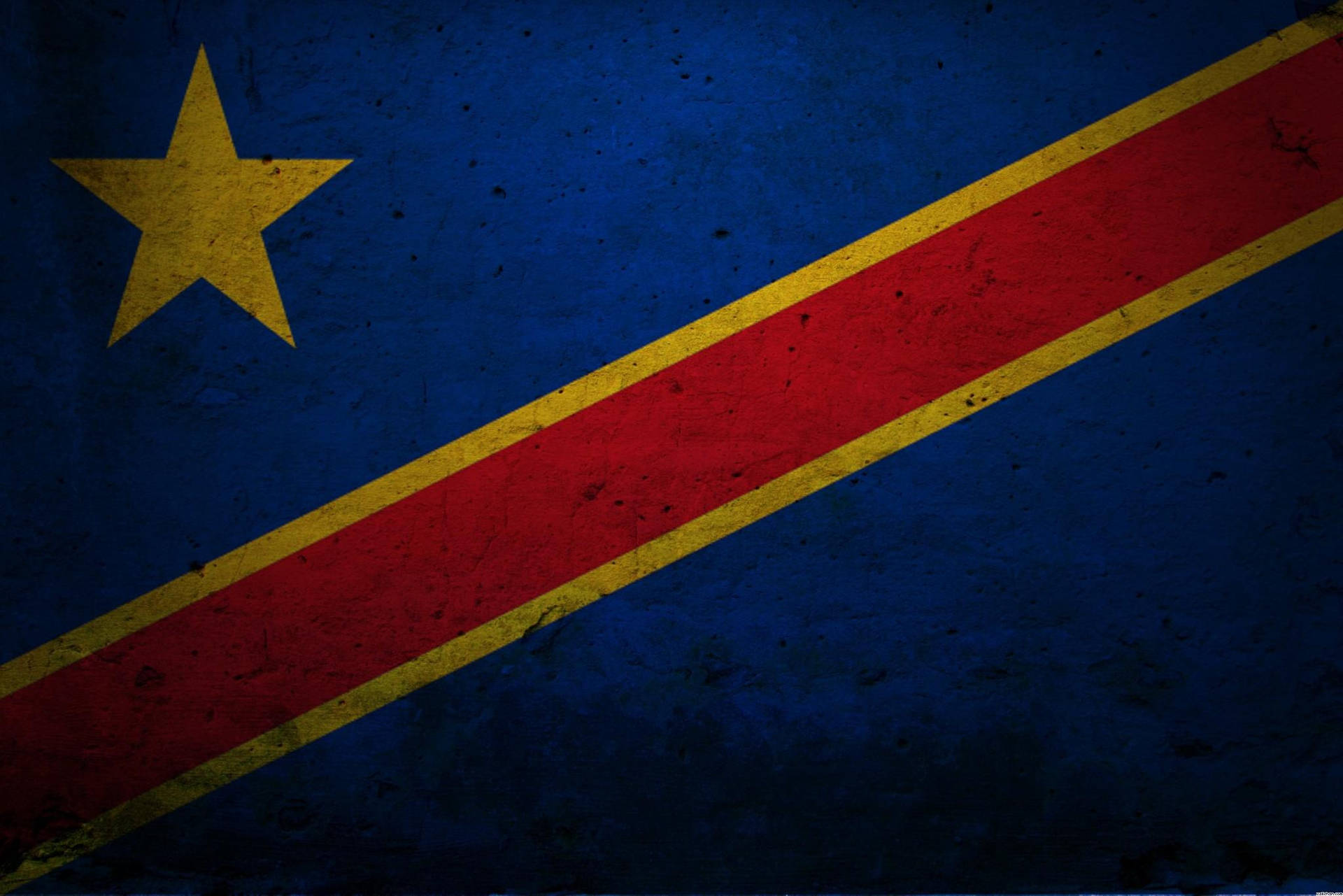 Banderadel Congo Azul Oscuro. Fondo de pantalla