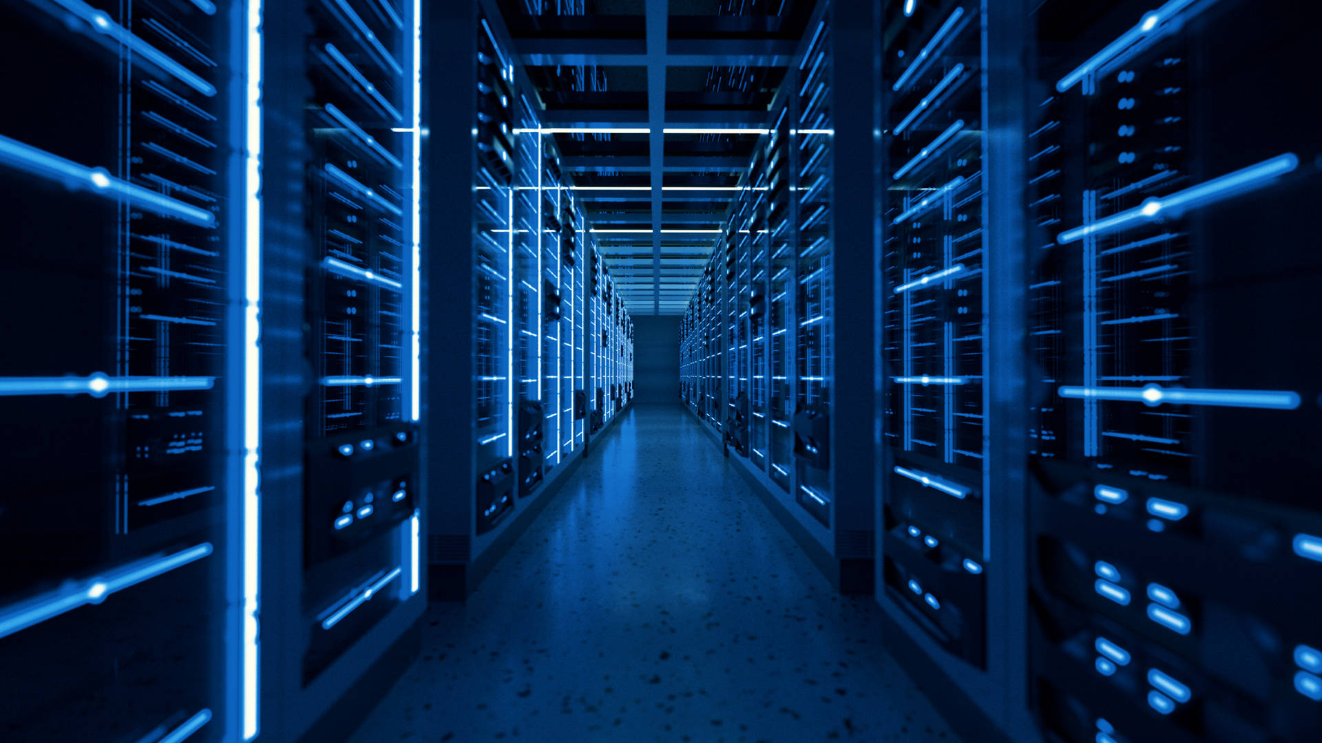 Dark Blue Data Center Wallpaper