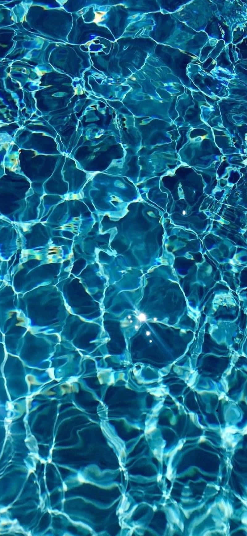Dark Blue Dazzling Pool Water Wallpaper