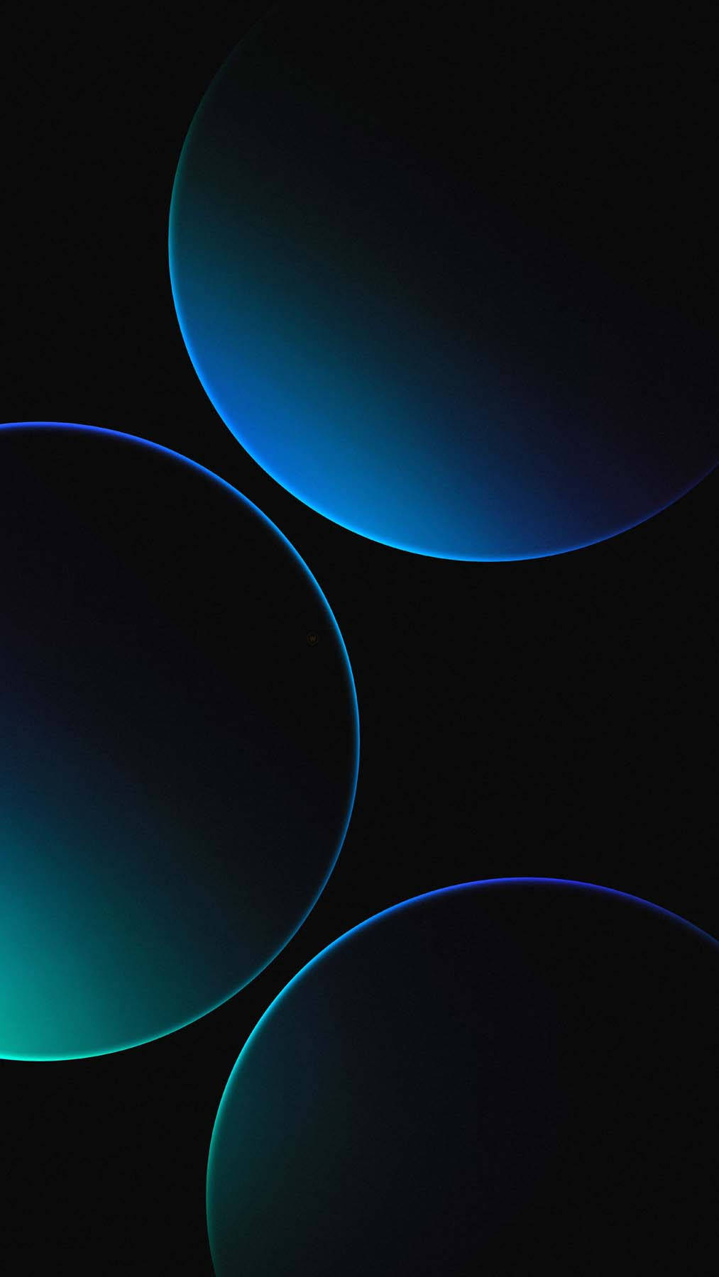A Black Background With Blue Circles Wallpaper