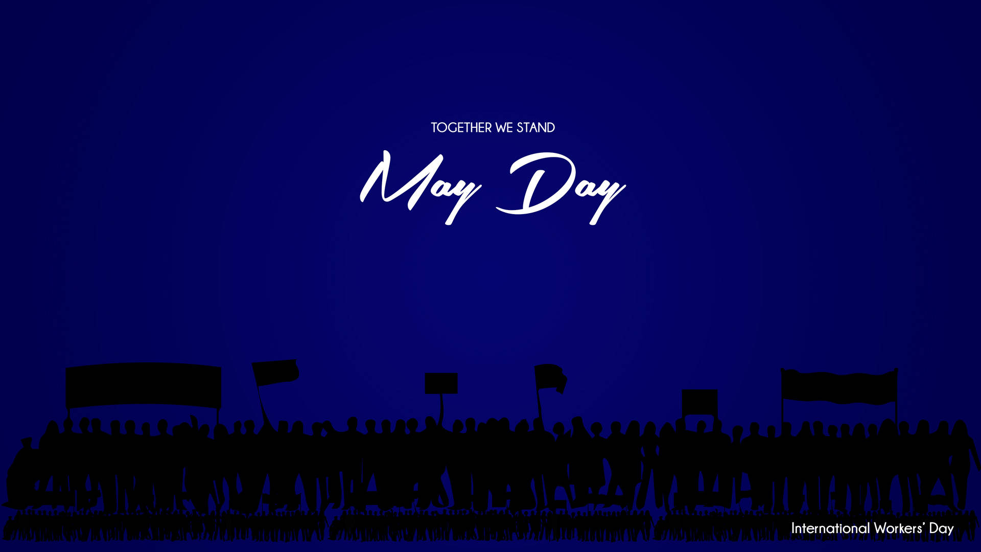 Dark Blue May Day Wallpaper