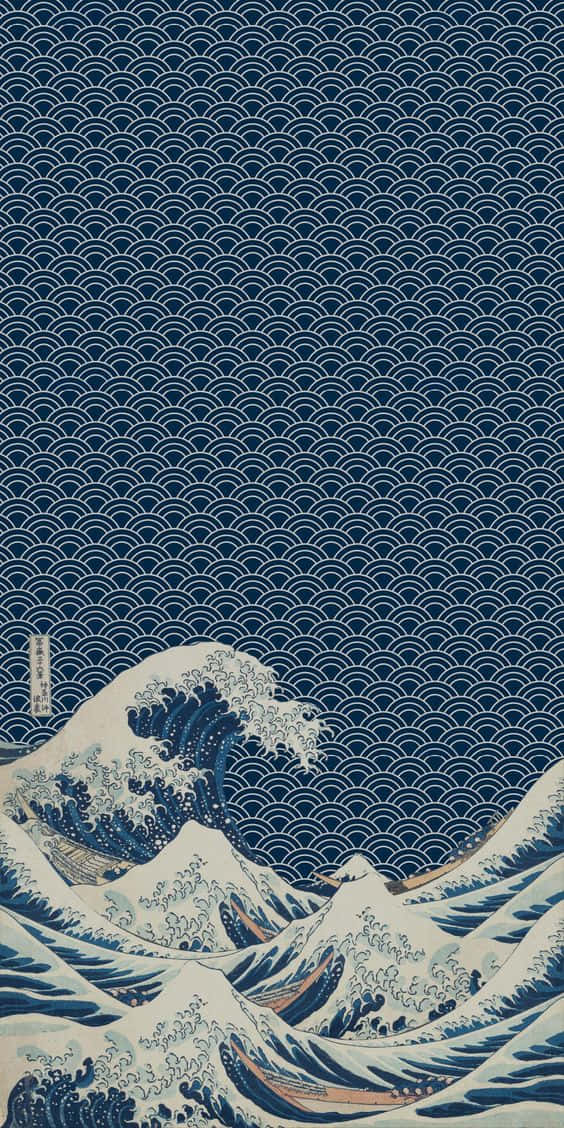 Mørkeblå Mønster 564 X 1128 Wallpaper