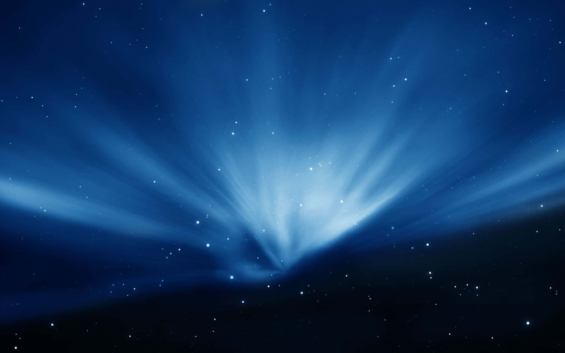 Et smukt mørkeblåt stjerneskud skinner klart i nattehimlen. Wallpaper