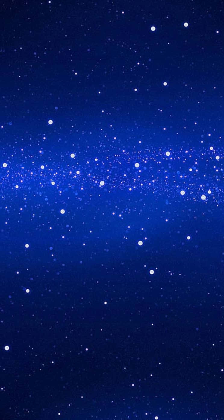 Lyser mørkeblå stjernerne i natten himmel. Wallpaper