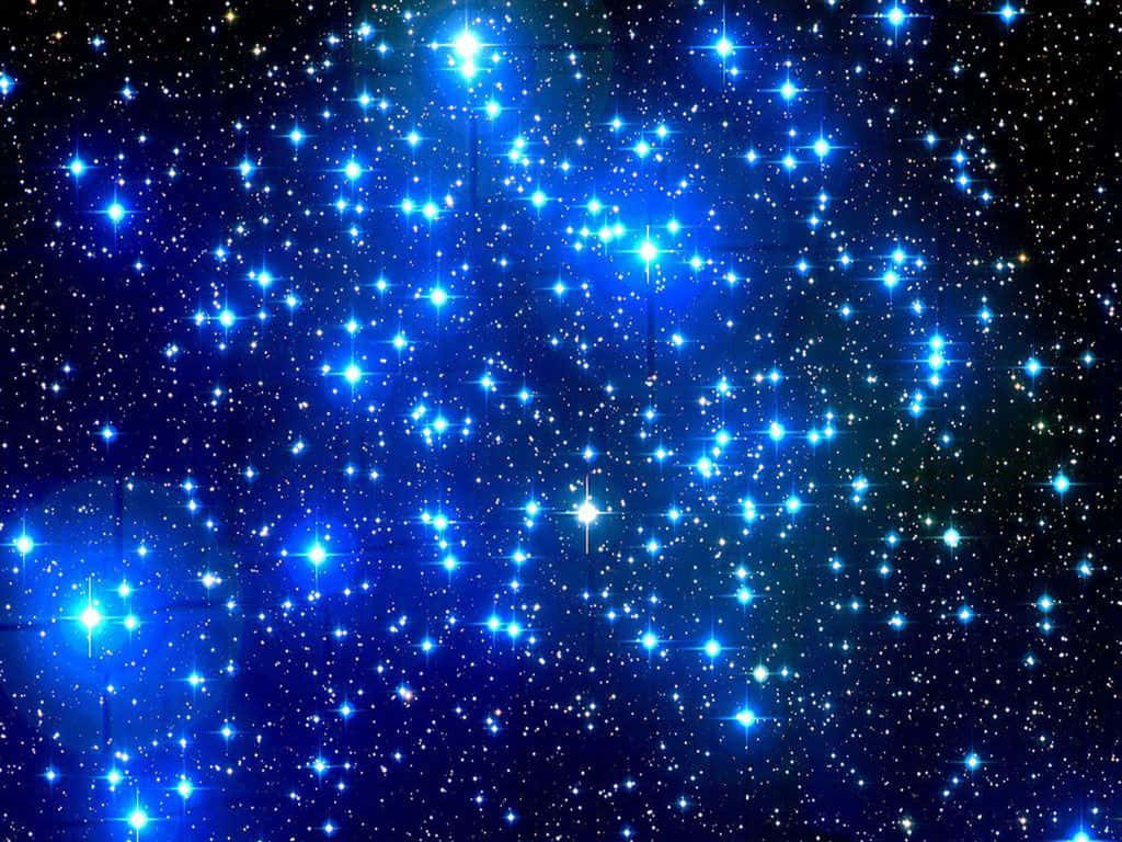Dark Blue Star Glow Space Wallpaper