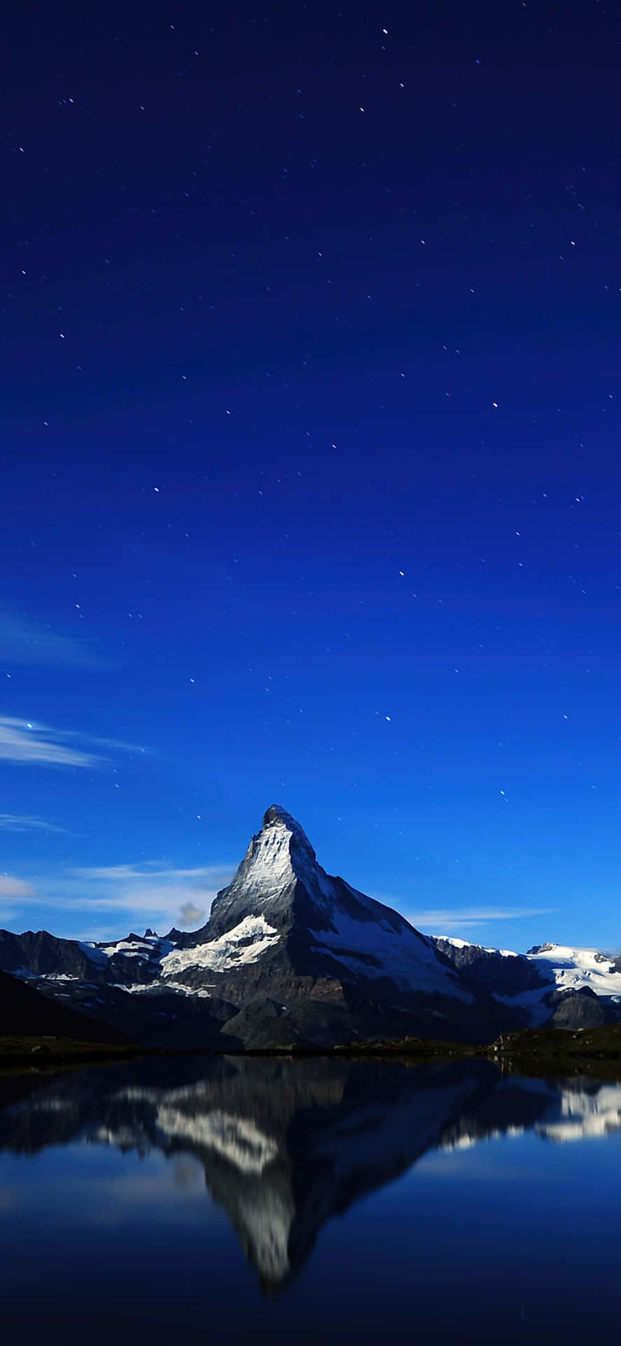 Dark Blue Starry Sky Above Matterhorn Picture