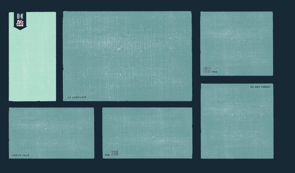 Dark Blue Theme Desktop Organizer Wallpaper