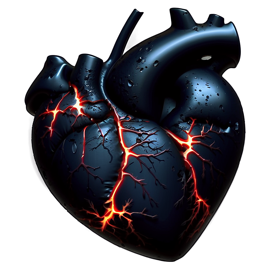 Dark Broken Heart Design Png Lrn PNG