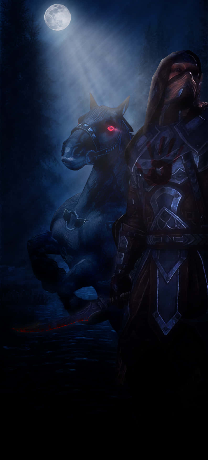 Dark Brotherhood Assassin With Horse Wallpaper