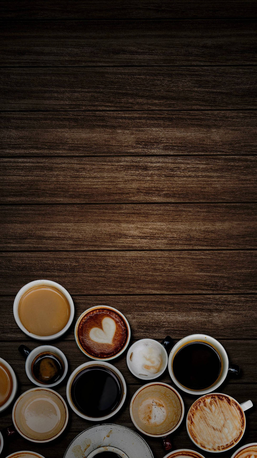Dark Brown Aesthetic Coffee Cups Wallpaper
