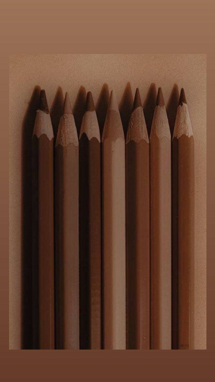 Dark Brown Aesthetic Pencils Wallpaper