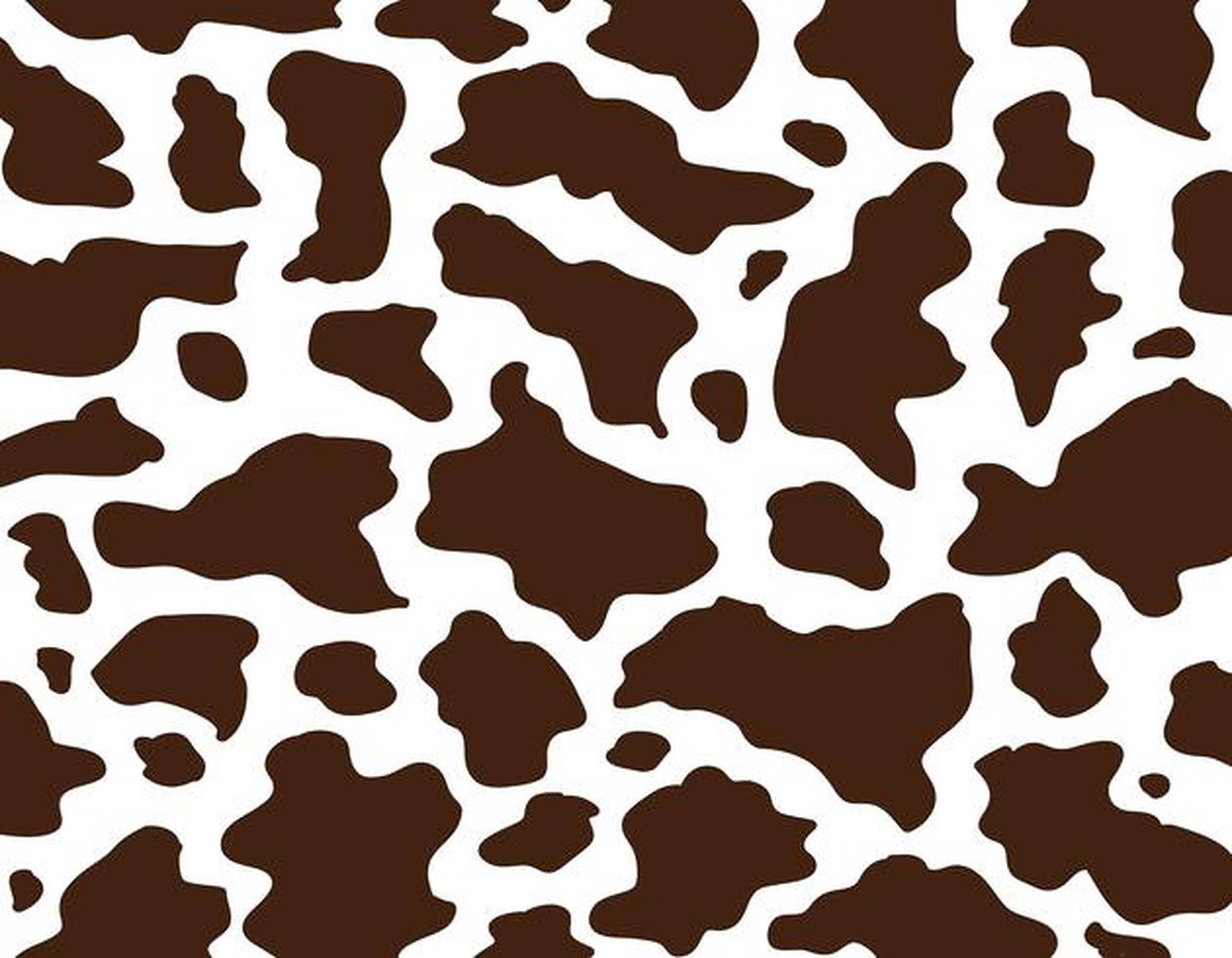 Dark Brown Cow Print Wallpaper