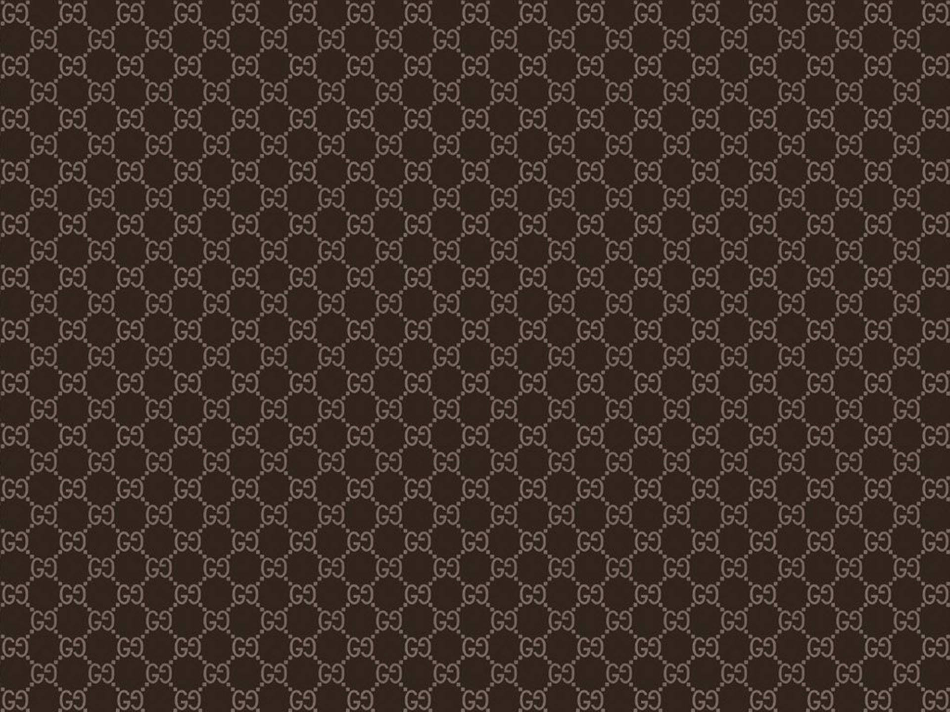 Dark Brown Gucci Pattern Wallpaper