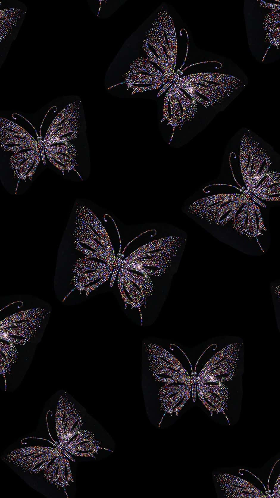Majestic Dark Butterfly on a Branch Wallpaper
