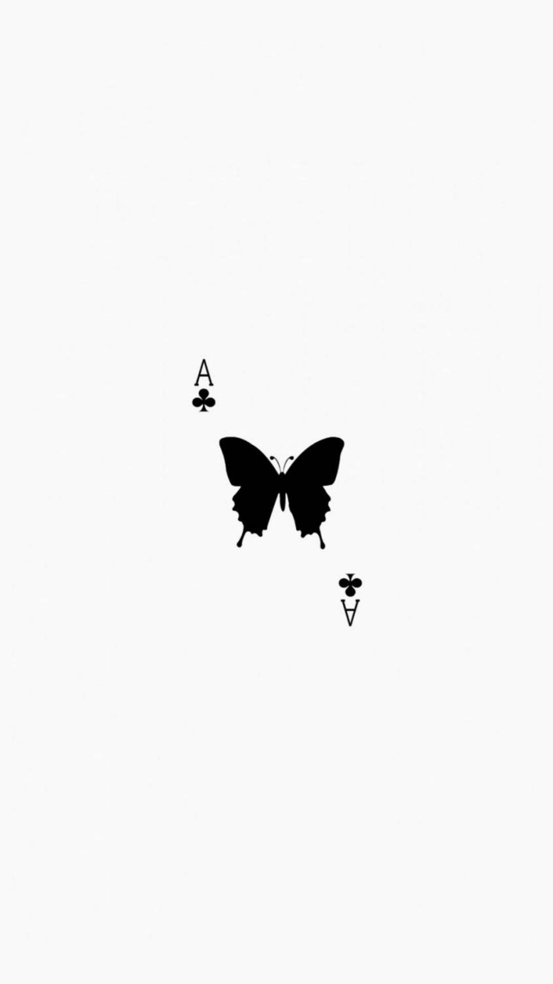 Dark Butterfly Aesthetic White Picture