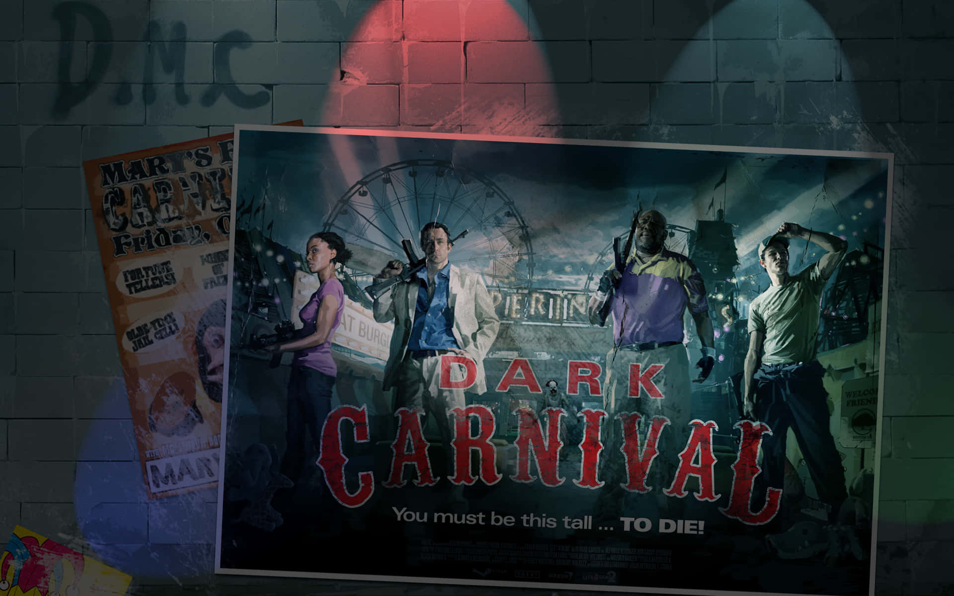 Enigmatic Night at the Dark Carnival Wallpaper